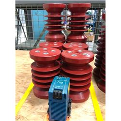 Qty 8 6" insulators, DC power supply