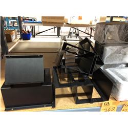 Assorted aluminum brackets