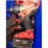 Image 4 : Milwaukee M18 drill, M18 angle grinder, qty 3 M12 drivers, M12 impact, M12 flashlight, M12 battery,