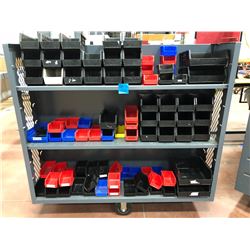 Library cart 60" x 30" x 57" 6 shelfs includes plastic bins