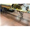 Image 1 : Wooden collapsible table 96" x 24" x 31" with adjustable work surface (table only)