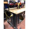 Image 6 : Heavy duty custom rolling work bench 72" x 36" x 73" powder coat black paint, wired with receptacles