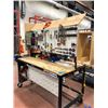 Image 1 : Heavy duty custom rolling work bench 72" x 36" x 73", wired with receptacles