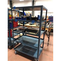 Rolling parts cart 5 shelf 24" x 36" x 61" (cart only)