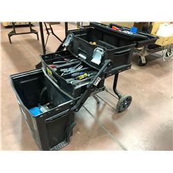 Stanley Fatmax mobile tool box with assorted tools