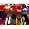 Image 9 : Rolling Cart 36 x 24 x 60 includes new and used taps and drill bits