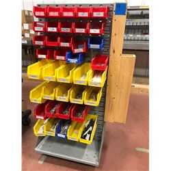 Rolling  hardware cart 24 x 24 x 55  includes assorted hardware