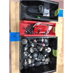 Greenlee utility knife Qty 2, Assorted drill chucks and keys