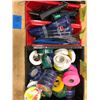 Image 3 : Assorted electrical tape, punches, utility knives, tape measures, cable strippers