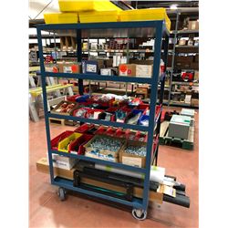 Rolling parts cart 5 shelf 24" x 36" x 61" (cart only)