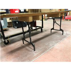 Wooden collapsible table 96" x 24" x 35" (table only)