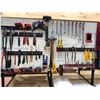 Image 4 : Heavy duty custom rolling work bench 72" x 36" x 73" powder coat black paint, wired with receptacles