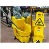Image 2 : 2 mop pails, 2 mops w/2 spare heads, 2 caution signs, 1 - 18" push broom
