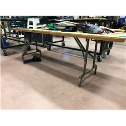 Wooden collapsible table 96" x 24" x 30" (table only)