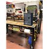 Image 3 : Heavy duty custom rolling work bench 72" x 36" x 73" powder coat black paint, wired with receptacles