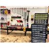 Image 4 : Heavy duty custom rolling work bench 72" x 36" x 73" powder coat black paint, wired with receptacles