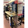 Image 2 : Heavy duty custom rolling work bench 72" x 36" x 73" powder coat black paint, wired with receptacles