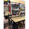Image 6 : Heavy duty custom rolling work bench 72" x 36" x 73" powder coat black paint, wired with receptacles