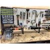 Image 4 : Heavy duty custom rolling work bench 72" x 36" x 73" powder coat black paint, wired with receptacles