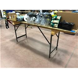 Wooden collapsible table 96" x 24" x 35" (table only)