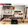 Image 3 : Heavy duty custom rolling work bench 72" x 36" x 73" powder coat black paint, wired with receptacles