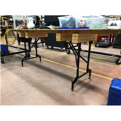 Wooden collapsible table 96" x 24" x 35" (table only)