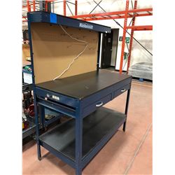 Mastercraft workbench  47" x 24" x 61 1/2" c/w power bar and light