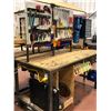 Image 1 : Heavy duty custom rolling work bench 72" x 36" x 73", wired with receptacles