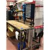Image 2 : Heavy duty custom rolling work bench 72" x 36" x 73", wired with receptacles