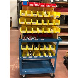 Rolling parts cart 30 x 18 x 63 includes contents