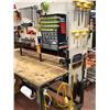 Image 4 : Heavy duty custom rolling work bench 72" x 36" x 73", wired with receptacles
