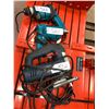 Image 1 : Makita 120v drills Qty 2, Bosch 120v jigsaw