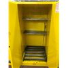 Image 2 : JUSTRITE flammable liquid storage cabinet 34" x 34" x 65" 2 shelves 1 roller tray no key