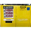 Image 4 : JUSTRITE flammable liquid storage cabinet 34" x 34" x 65" 1 shelf 1 roller tray no key