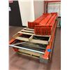 Image 1 : Orange Pallet racking 2 sections plus wire shelves