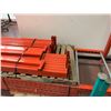 Image 2 : Orange Pallet racking 2 sections plus wire shelves