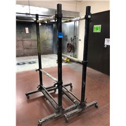 Rolling painting racks, 38" x 30" x 67"  Qty 2