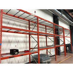 Orange Pallet racking 3 sections (shelving only)