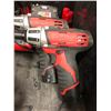 Image 6 : Milwaukee M18 drill Qty 2, M18 flashlight, M12 flashlight, M12 driver, M12 batteries Qty 2, M18 batt