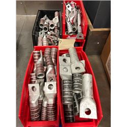 Assorted Burndy crimp lugs N60, N125, N300, N350, 500 KCMIL, 750 KCMIL