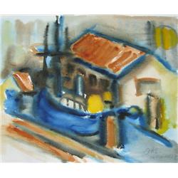 Boatyard, 1987; Peter Paul Ochs (Canadian, 1931-1994)