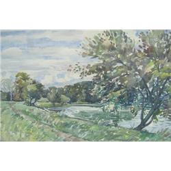 Path by the River; Llewellyn Petley-Jones ASA (Canadian, 1908-1986)