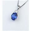 Image 1 : 18CAI-8 TANZANITE  DIAMOND PENDANT