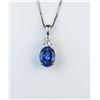 Image 2 : 18CAI-8 TANZANITE  DIAMOND PENDANT