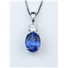 Image 4 : 18CAI-8 TANZANITE  DIAMOND PENDANT