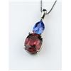 Image 3 : 18CAI-29 PINK TOURMALINE  TANZANITE PENDANT