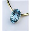 Image 1 : 18CAI-1 AQUAMARINE  DIAMOND PENDANT