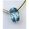 Image 2 : 18CAI-1 AQUAMARINE  DIAMOND PENDANT