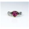 Image 1 : 18CAI-26 PINK TOURMALINE  DIAMOND RING