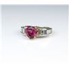 Image 4 : 18CAI-26 PINK TOURMALINE  DIAMOND RING